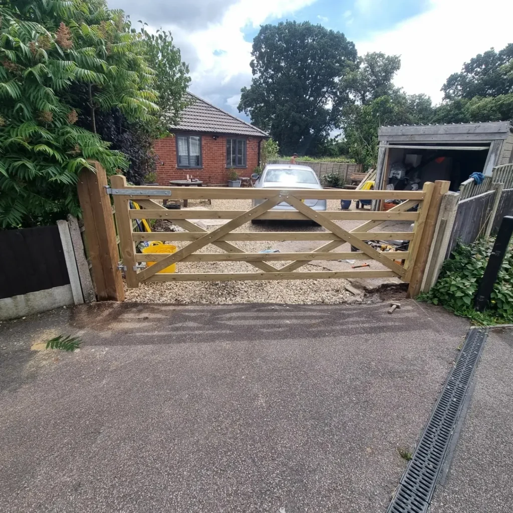 Farm Style Gate Installation in the Midlands 1 Farm style gate installation in the Midlands